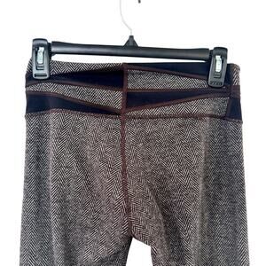 LULULEMON HERRINGBONE WOMENS LEGGINGS SZ 6 WAIST 27 YOGA LOUNGE